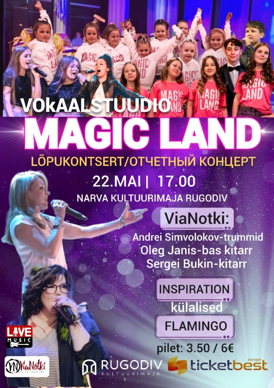 VOKAALSTUUDIO MAGIC LAND LÕPUKONTSERT